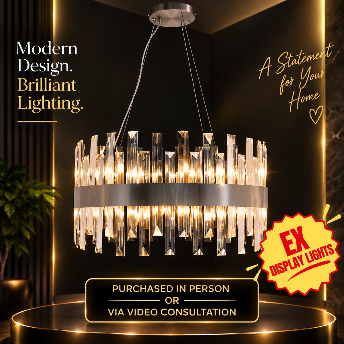 Zenna D55 Pendant Light | Satin Nickel | Illuminati