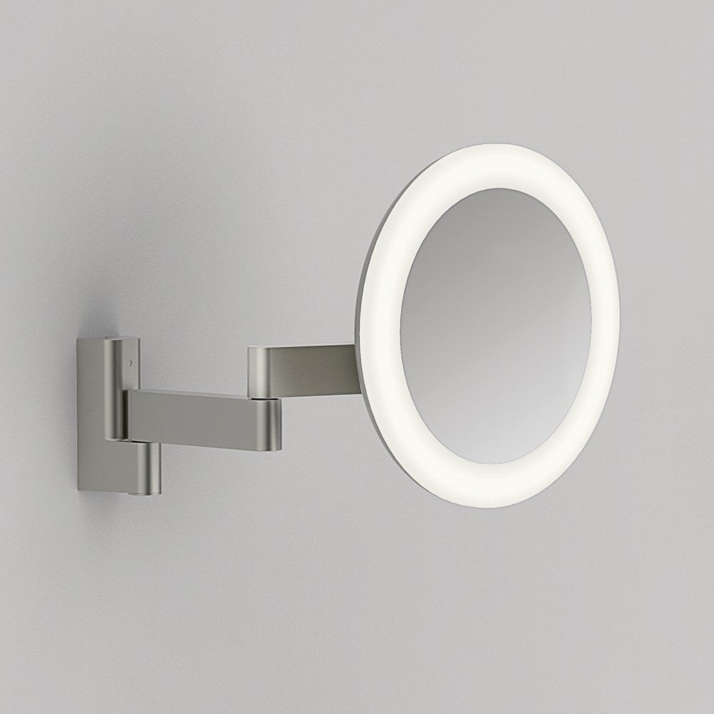 Astro 1163003 Niimi Round LED Bathroom Magnifying Mirror Matt Nickel