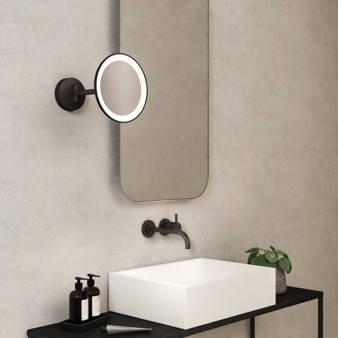 Astro 1373011 Mascali Bathroom Round LED Mirror Matt Black