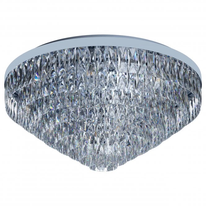 Eglo Stars 39492 Valparaiso 1 16 Light Ceiling Light Chrome Crystal