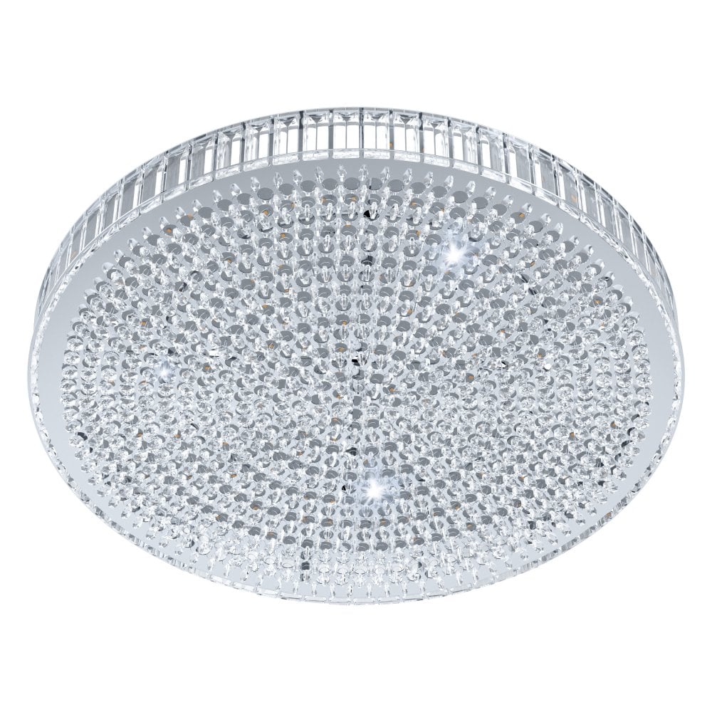 Eglo Stars 39746 Balparda LED Ceiling Light Chrome Crystal