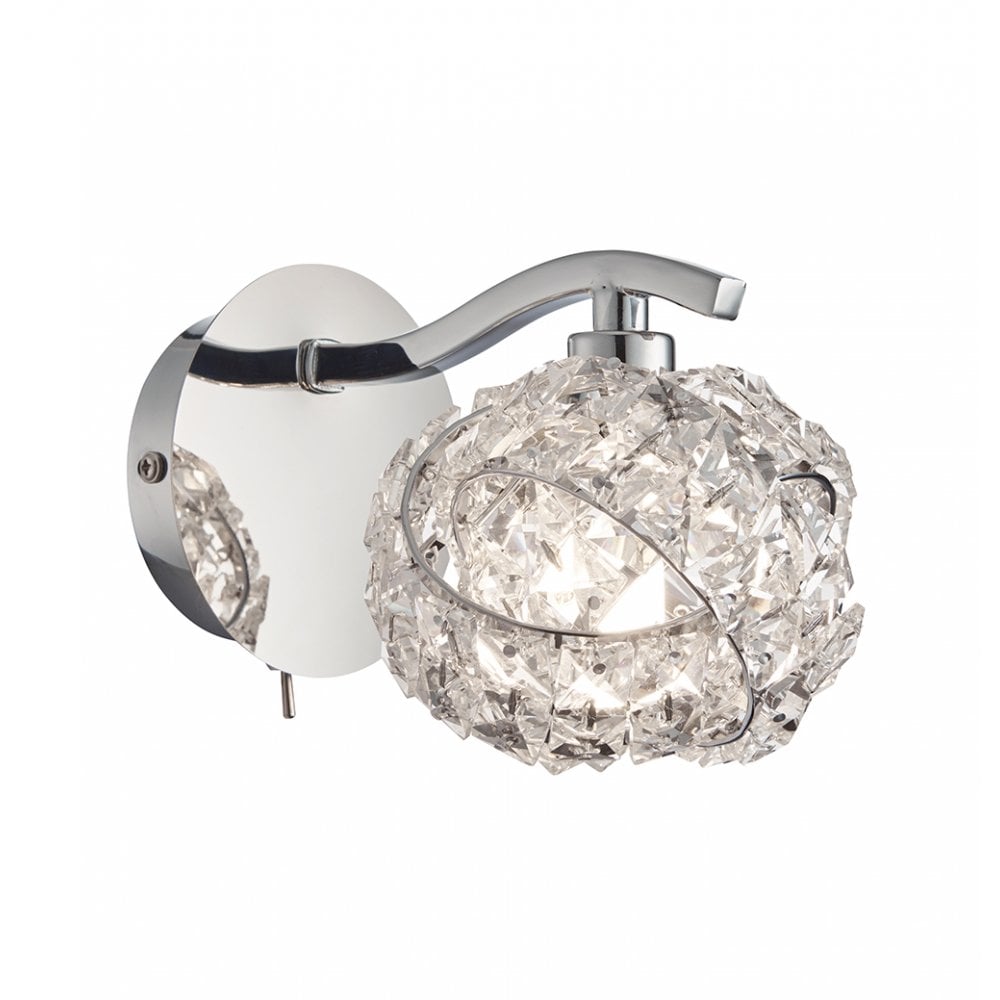 Endon 77567 Talia 1 Light Wall Light Chrome Plate