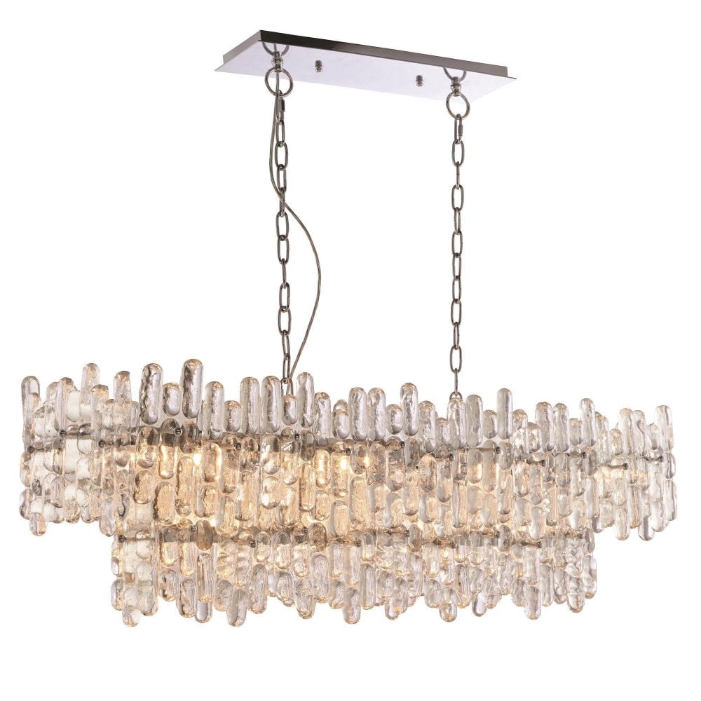 Endon Lighting 76436 Maya 12 Light Ceiling Pendant in Chrome Finish with Clear Glass