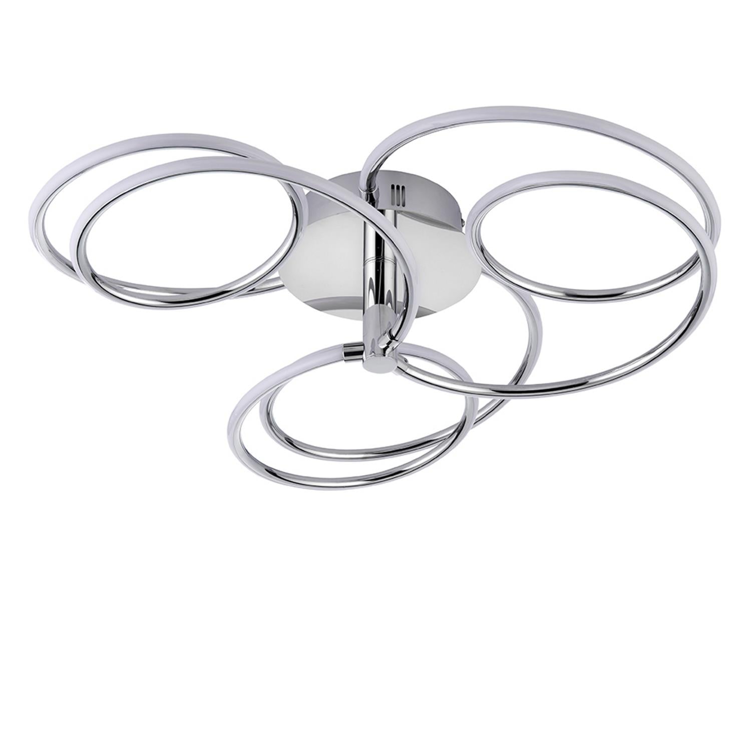 Eterne LED Chrome Plate Semi Flush Ceiling Light 81886