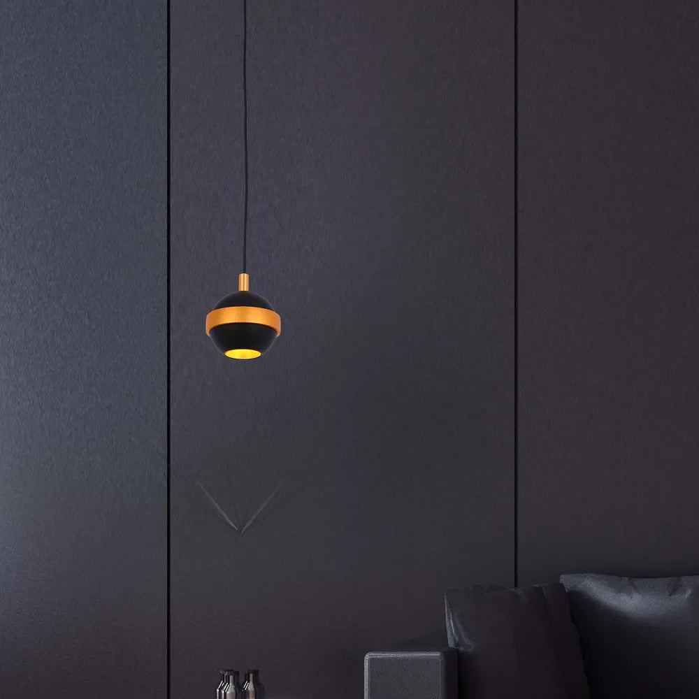 Helios LED Pendant Downlight with Gold Accent 3W Warm White