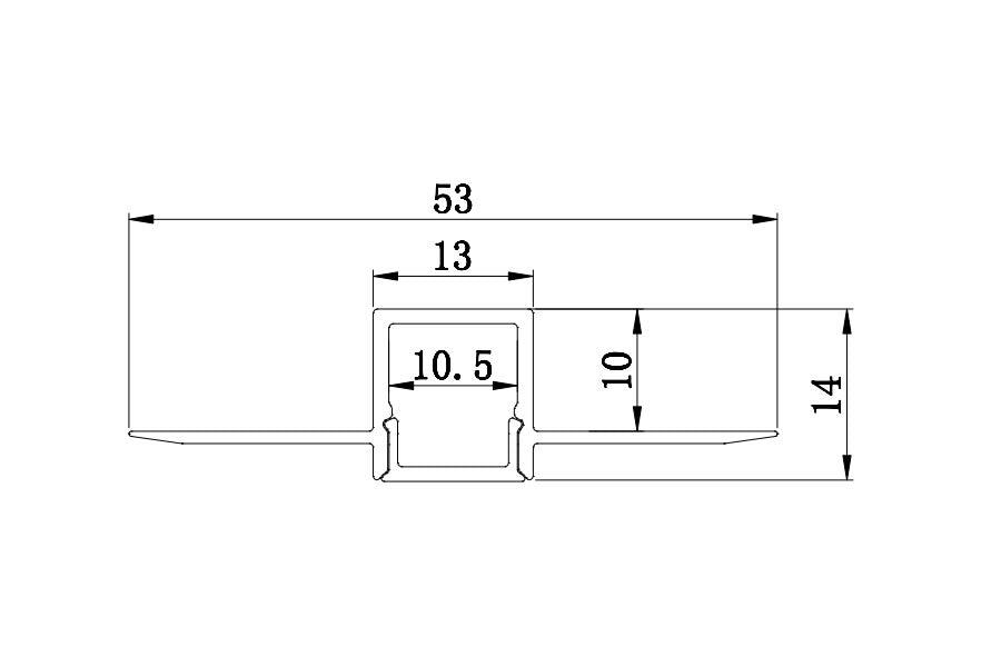 Recessed Aluminium LED profile for drywall use,  with holes on the flange Option PC diffused cover 3M/PCS   LUK-068-R