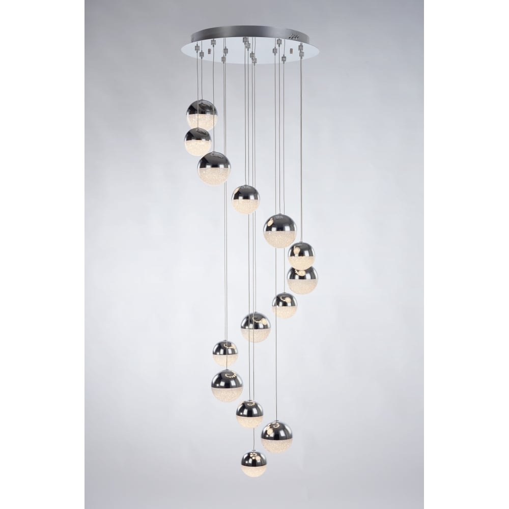 Eclipse 14Lt Round Pendant Mix Size and Colour Dimmable Light